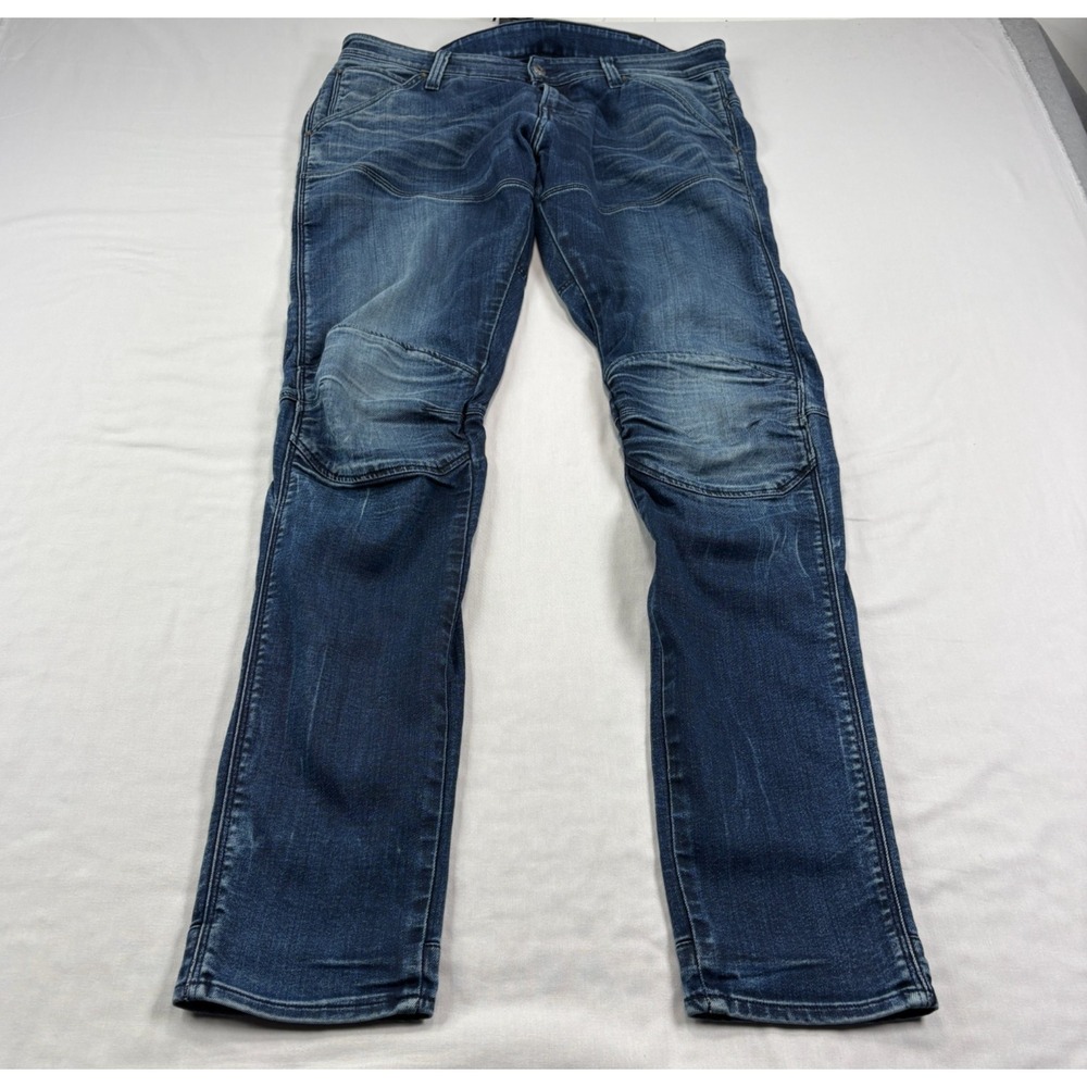 G Star Raw Jeans Mens 34x34 Blue 3D Super Slim Stretch Denim